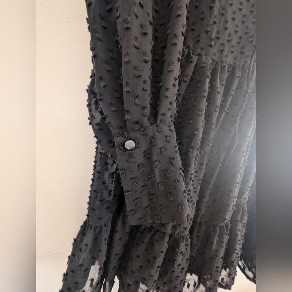 H&M Black Long Sleeve V-Neck Sundress - Picture 9 of 15